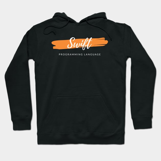 Swift Programming Language Paint Smear Hoodie by codewearIO